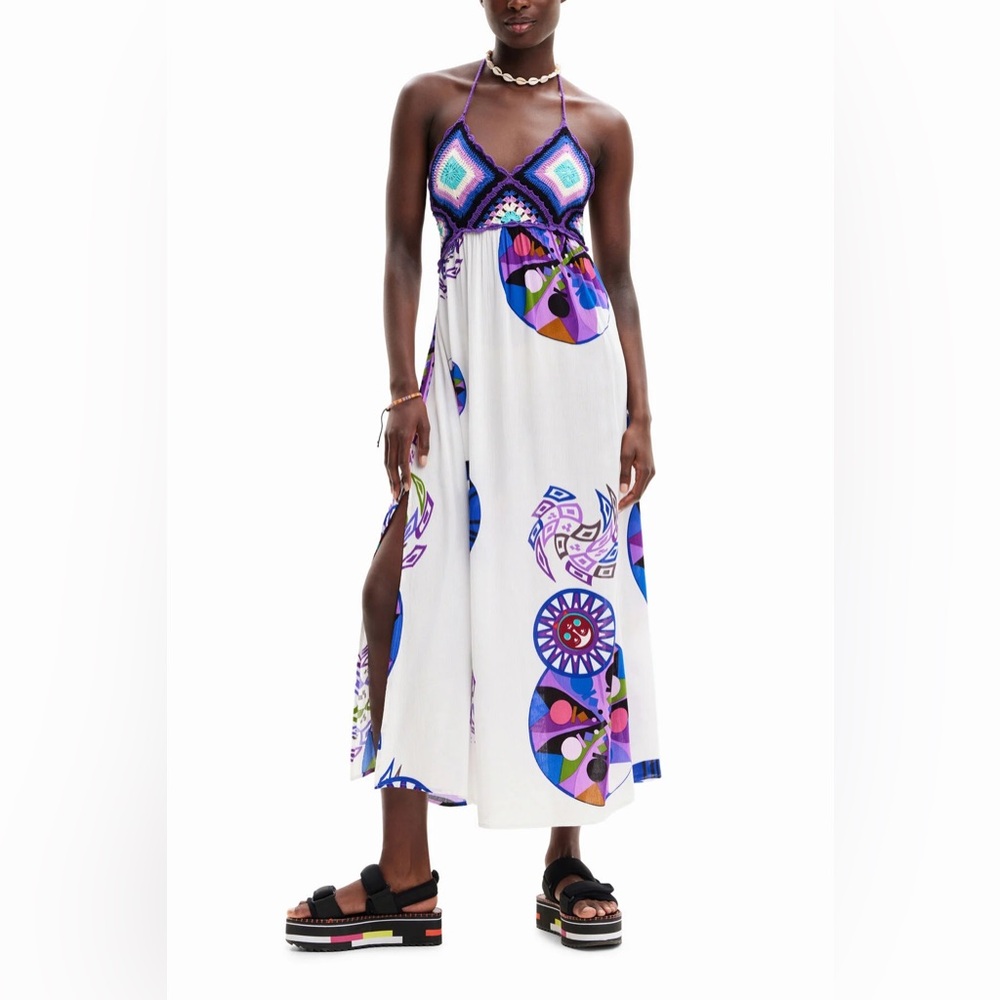 Desigual CHRISTIAN LACROIX LONG CROCHET DRESS L